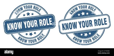 Know Your Role Stamp Know Your Role Sign Round Grunge Label Stock