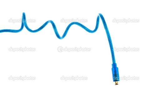 Blue USB Cable isolated on white background Stock Photo by ©Valeev 25808855