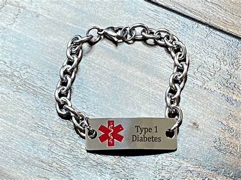 Personalized Medical Id Bracelet Laser Engraved Medical Id Etsy