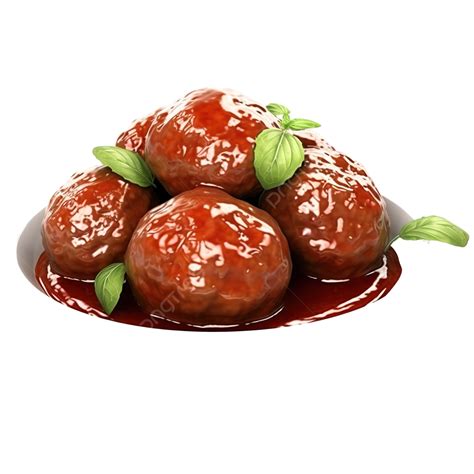 Meatball Food 3d 3d 3d Render 3d Illustration Png Transparent Image