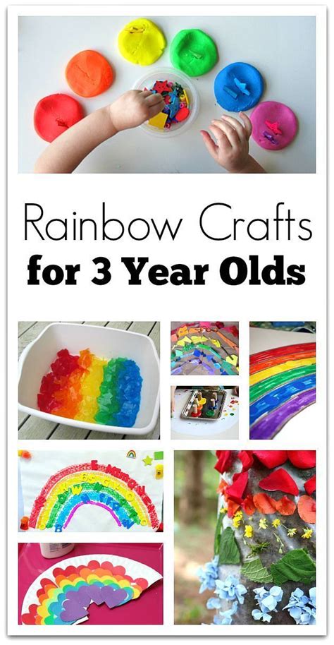 Rainbow crafts for 3 year olds! These fun spring crafts and activities ...