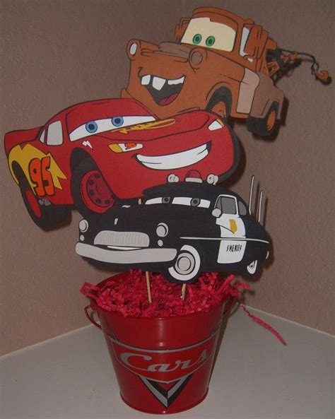 Disney Cars Centerpiece Party Decoration W Lightning Mcqueen Decoracion De Cars Fiestas