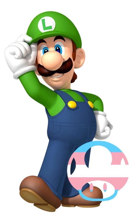 Gay Boy Colour Luigi From The Super Mario Bros Series Is A Trans