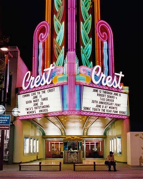 The Crest Exterior Restored Cinema Architecture Historic Theater