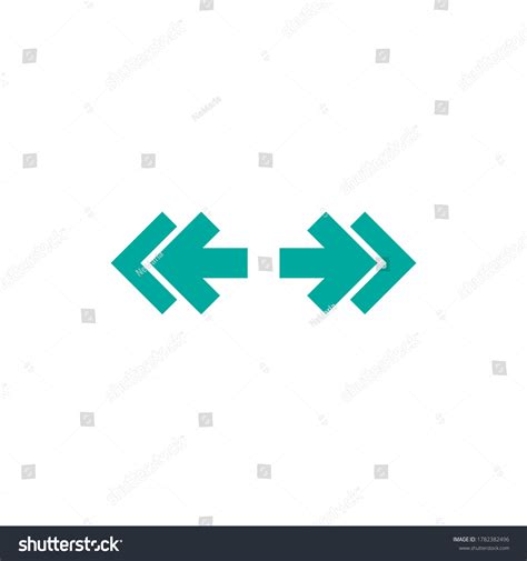 Vector Distance Icon Two Opposite Horizontal Royalty Free Stock