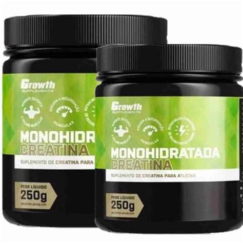 Creatina G Monohidratada Growth Supplements Kit Potes Creatina