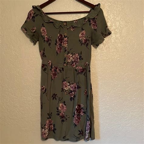 Xhilaration Dresses 3 For 2 Green Floral Sun Dress Poshmark