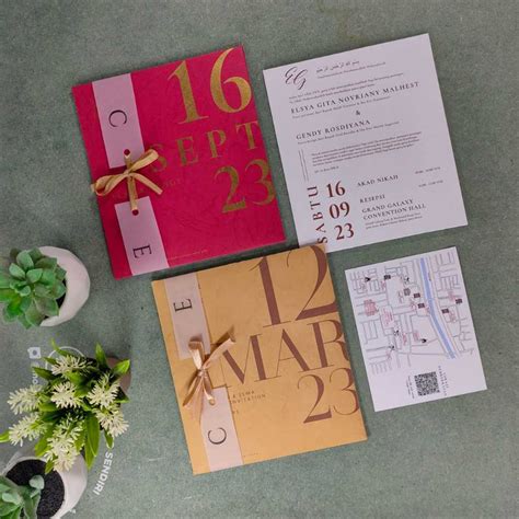 Jual Kartu Undangan Hardcover Invitation Modern Amplop Buffalo Shopee