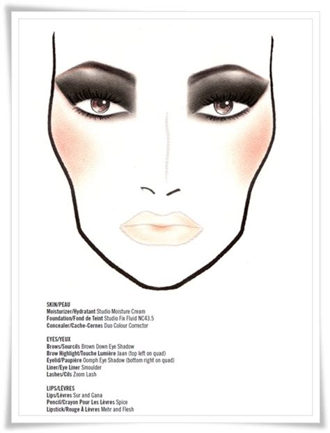 Mac Bridal Makeup Face Charts Saubhaya Makeup