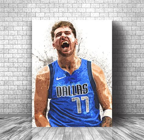 Luka Doncic Poster Luka Doncic Print Premium Wall Art Etsy