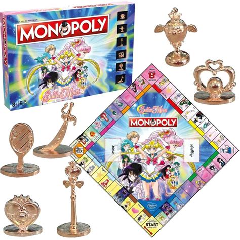 Monopoly Rodzinna Gra Planszowa Towarzyska Sailor Moon Polska Wersja