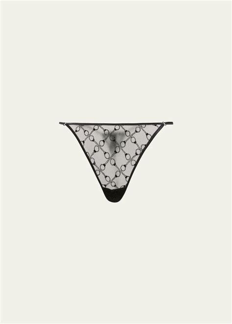 Kiki De Montparnasse Handcuff Embroidered G String Bergdorf Goodman