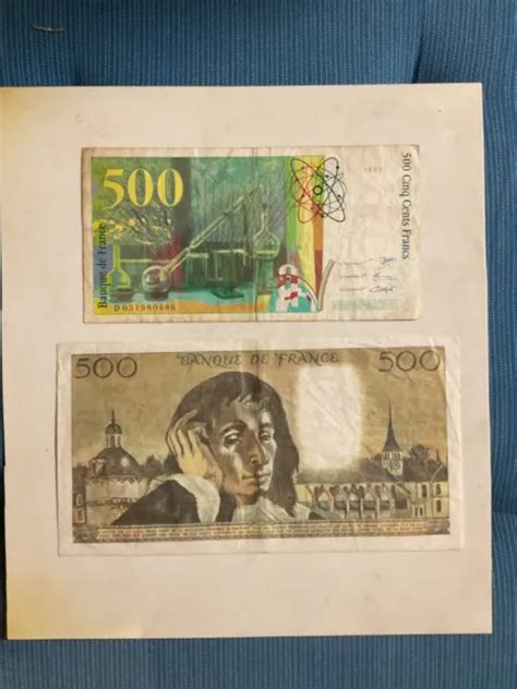 2 ANCIENS BILLETS FRANÇAIS DE 500 Francs années 1975 et 1995 EUR 20