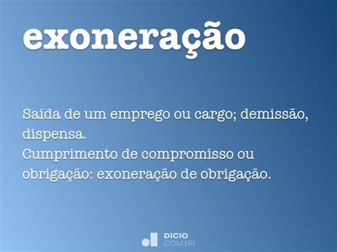 O Que Significa Exoneração