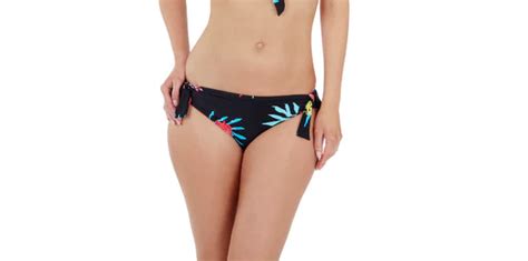 Lepel Tropics Black Plunge Moulded Underwired Bikini Top AND OR Low