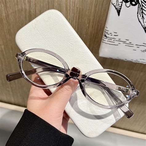 Mắt kính gọng cận nữ form Oval dẹt Y k Phong cách Hàn Quốc Hot trend Shopee Việt Nam