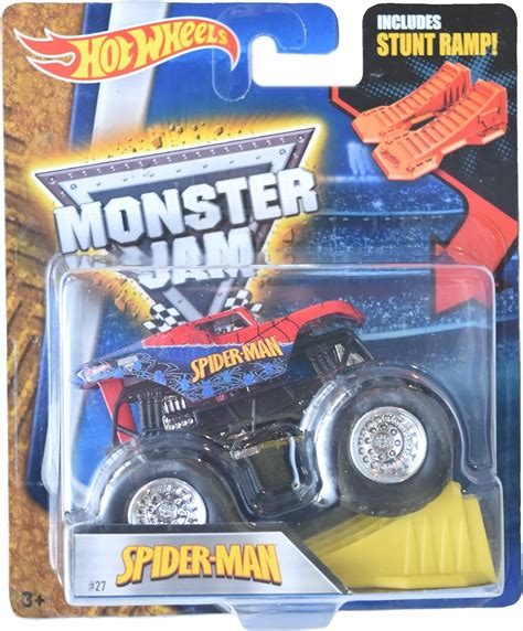 Amazon Hot Wheels Monster Jam Spider Man Includes Stunt Ramp