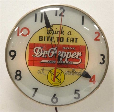 10 2 4 Dr Pepper Advertising Clock