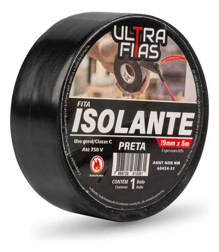 Cinta aislante negra de 19 mm x 0 5 metros construcción antillama