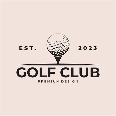 Plantilla de logotipo de golf vector diseño sencillo para club de golf