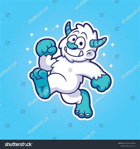 Cute Yeti Funny Pose Cartoon Stock Vector (Royalty Free) 2076738268 | Shutterstock