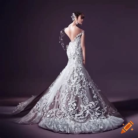 Exquisite Custom Made Mermaid Wedding Dress On Craiyon