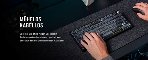 CORSAIR K Plus Wireless RGB Hot Swap Fähige Mechanische Gaming Tastatur Vorgeschmierte