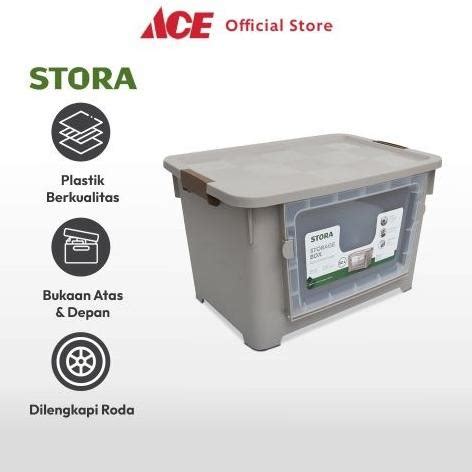 Jual Ace Stora 52 Ltr Kotak Penyimpanan Front Open Krem Beige