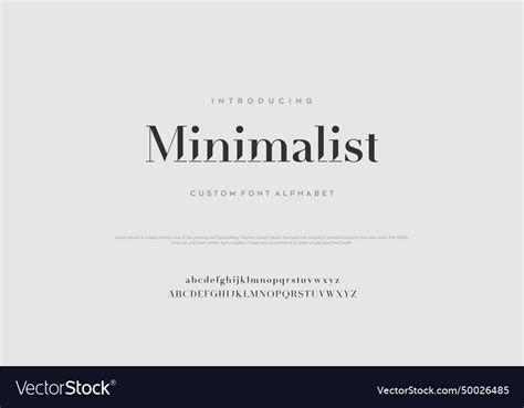 Minimalist design font Royalty Free Vector Image