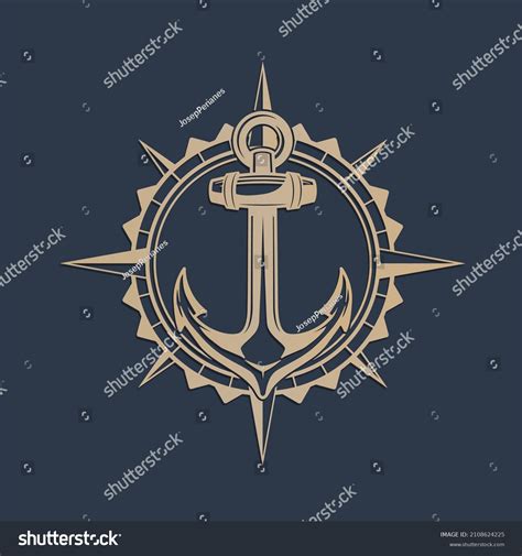 Nautical Compass And Anchor