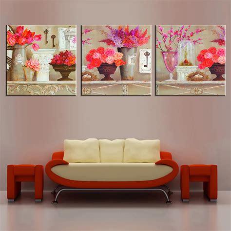 Unframed Canvas Printed Flower Modular Pictures Wall Painting Poster