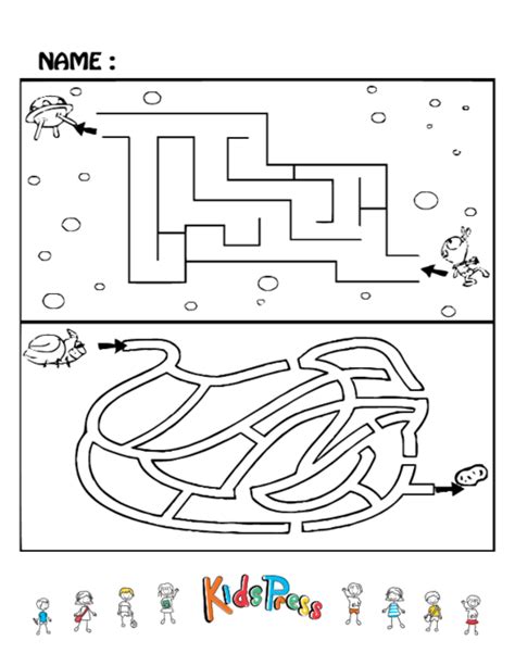 Easy Maze Puzzles #4 - KidsPressMagazine.com