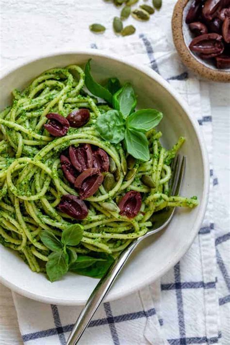 Pumpkin Seed Pesto Pasta {easy And Delicious } Feelgoodfoodie