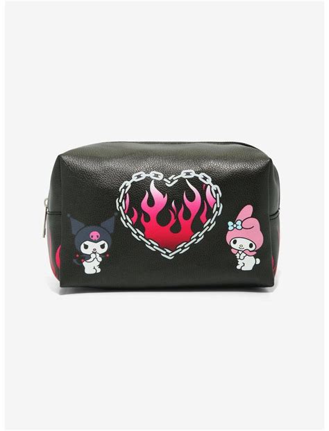 My Melody Kuromi Flame Heart Makeup Bag Hot Topic Makeup Bag