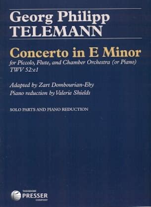 Buy Concerto In E Minor TWV 52 E1 Online At 34 99 Flute World