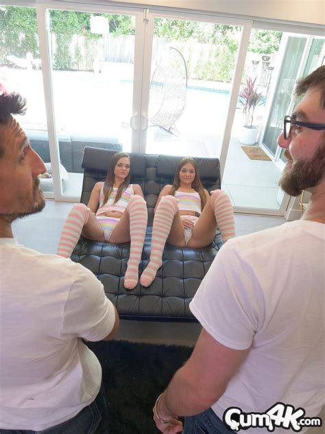 Brunette Teen Sami White Her Twin Fuck Two Stiff Boners Enjoys A Facial CoedCherry