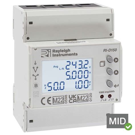 Rayleigh Instruments Ri D Multifunction Energy Meter Mid Certified