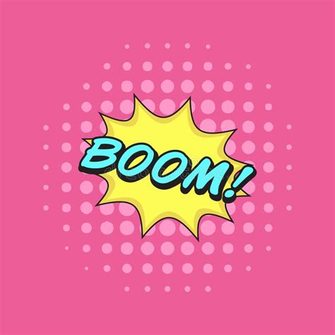 Comics Style Sticker Boom Stock Illustration Illustration Of Book