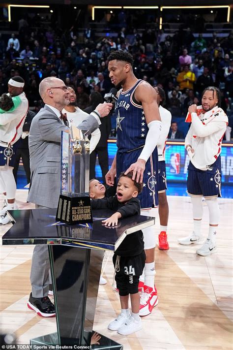 Watch Giannis Antetokounmpo Share Heartwarming Pregame Moment With Sons