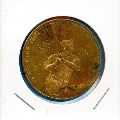 Babe Ruth Shrine Birthplace Baltimore MD Vintage 1 1 2 Token Medal