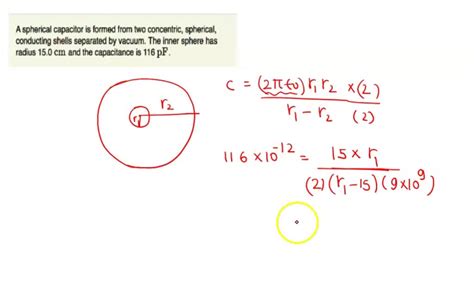 Solved A Spherical Capacitor Is Formed From Two Concentric Spherical