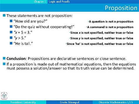 Discrete Mathematics Lecture 1 Dr Ing Erwin Sitompul 