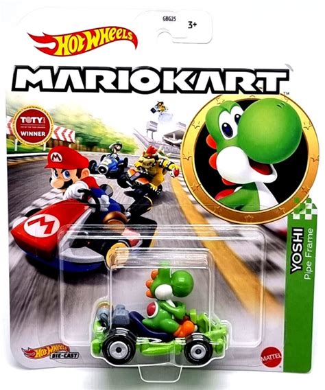 MATTEL HOT WHEELS Cars Super Mario Kart Car Yoshi Pipe Frame 9 21 PicClick UK