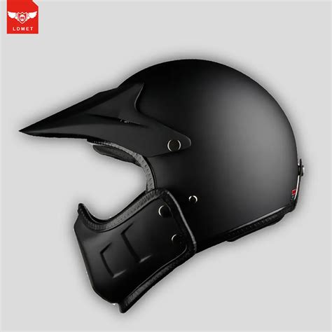 Casque De Moto Vintage Pour Motocross R Tro Caf Racer Vespa Ouvert