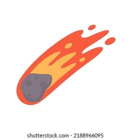 Comet Cartoon Meteorite Fell Earth Sparked Stock Vector (Royalty Free ...