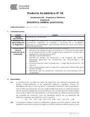 PA3 ESTADISTICA pdf Producto Académico N 03 Semipresencial