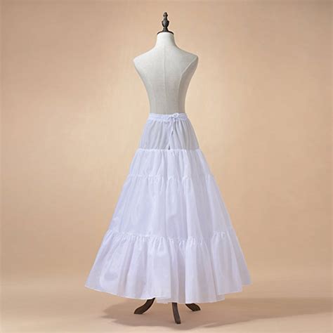 Hoops White A Line Long Wedding Petticoats Under Grandado