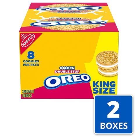 Oreo Double Stuf Golden Sandwich Cookies 20 King Size Snack Packs