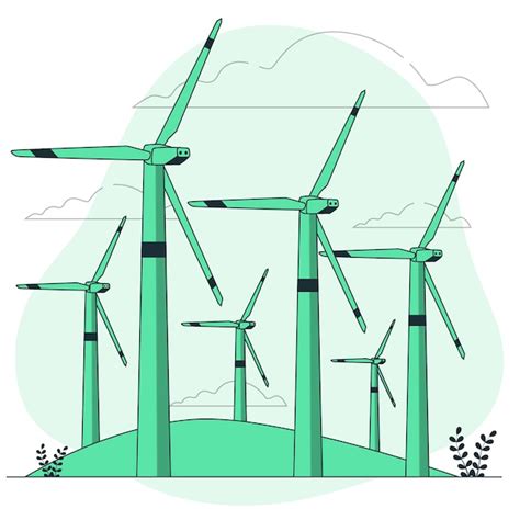 Ilustração do conceito de energia eólica Vetor Grátis