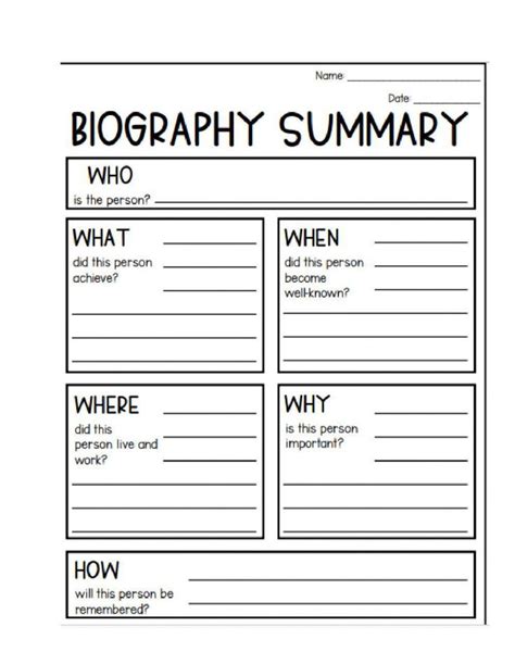 Biography Graphic Organizer Book Report Templates Biography Book Report Book Report